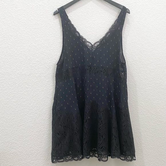 Intimately FREE PEOPLE Any Party Trapeze Slip Dress Black/Combo Size S - Picture 7 of 16